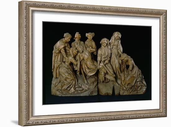 The Lamentation, 1460 (Oak with Traces of Polychromy)-Master of the Arenberg Lamentation-Framed Giclee Print