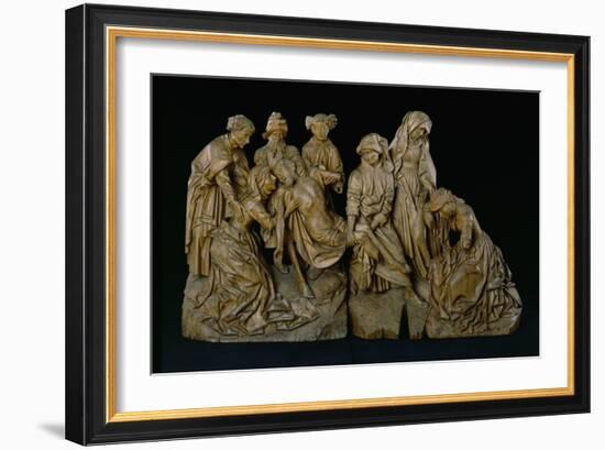 The Lamentation, 1460 (Oak with Traces of Polychromy)-Master of the Arenberg Lamentation-Framed Giclee Print