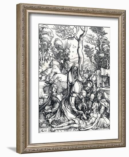 The Lamentation for Christ, 1498-Albrecht Dürer-Framed Giclee Print