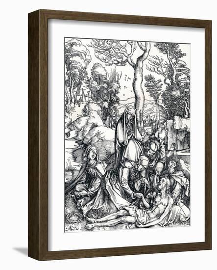 The Lamentation for Christ, 1498-Albrecht Dürer-Framed Giclee Print