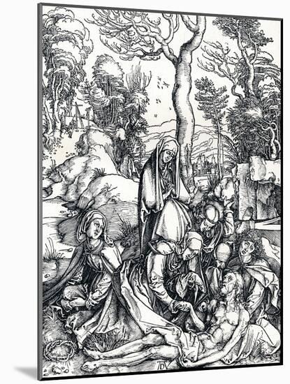 The Lamentation for Christ, 1498-Albrecht Dürer-Mounted Giclee Print