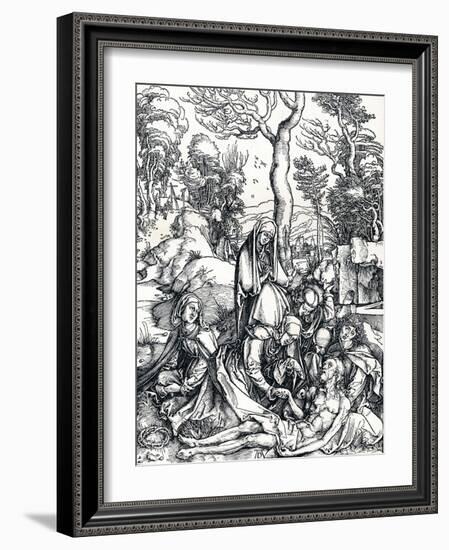 The Lamentation for Christ, 1498-Albrecht Dürer-Framed Giclee Print