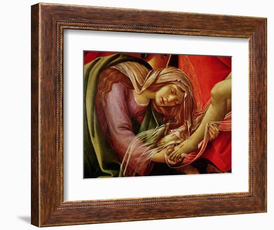 The Lamentation of Christ, Detail of Mary Magdalene and the Feet of Christ, circa 1490-Sandro Botticelli-Framed Giclee Print