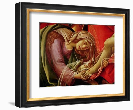 The Lamentation of Christ, Detail of Mary Magdalene and the Feet of Christ, circa 1490-Sandro Botticelli-Framed Giclee Print