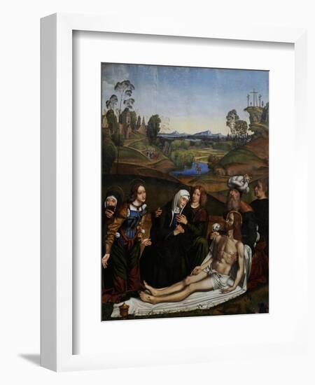 The Lamentation of Christ with a Donor, C.1505-Domenico Panetti-Framed Giclee Print