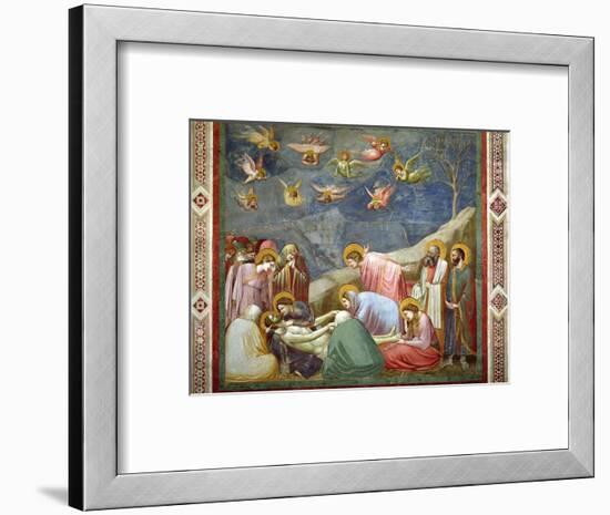 The Lamentation of the Dead Christ, circa 1305-Giotto di Bondone-Framed Premium Giclee Print