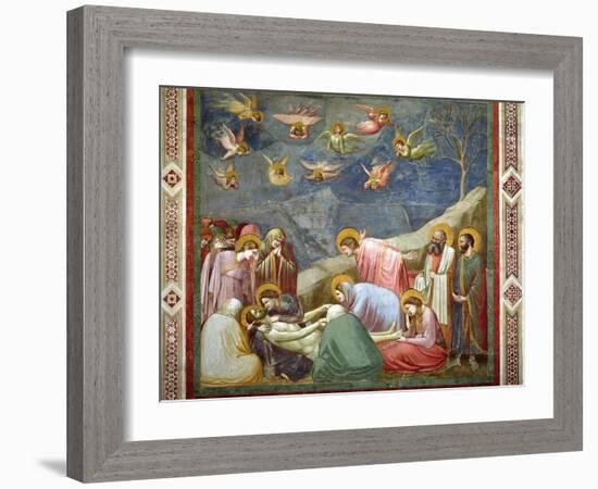 The Lamentation of the Dead Christ, circa 1305-Giotto di Bondone-Framed Giclee Print