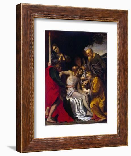The Lamentation over Christ, C1586-Agostino Carracci-Framed Giclee Print