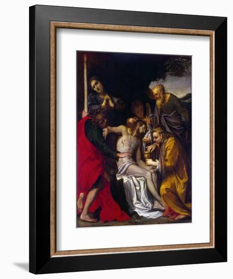 The Lamentation over Christ, C1586-Agostino Carracci-Framed Giclee Print