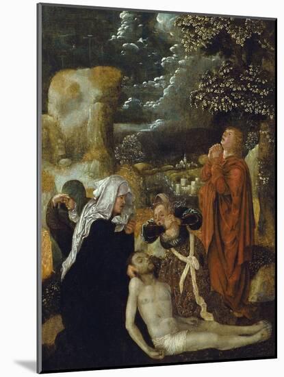 The Lamentation over Christ-Ulrich Apt the Elder-Mounted Giclee Print