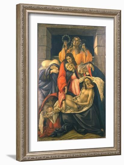 The Lamentation over the Dead Christ, 1495-1500-Sandro Botticelli-Framed Giclee Print