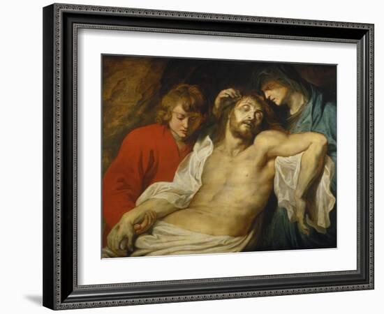 The Lamentation over the Dead Christ with the Virgin and St. John, about 1613-Peter Paul Rubens-Framed Giclee Print