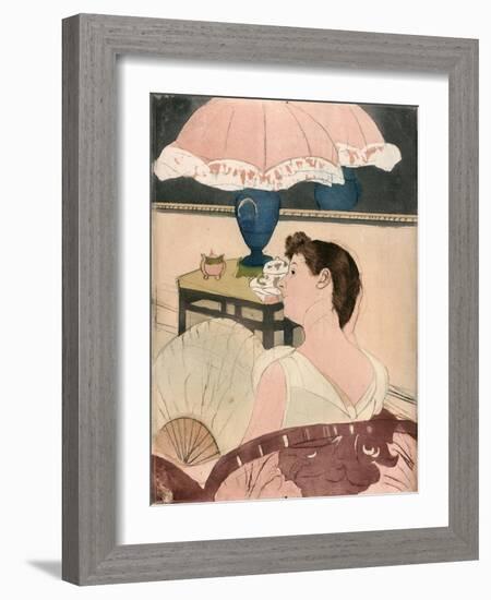 The Lamp, 1891-Mary Cassatt-Framed Giclee Print