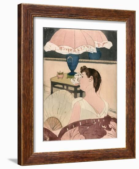 The Lamp, 1891-Mary Cassatt-Framed Giclee Print