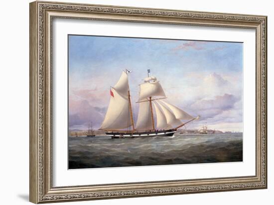 The Lancefield approaching Perch Rock Fort an Lighthouse in the Mersey, 1851-Samuel Walters-Framed Giclee Print