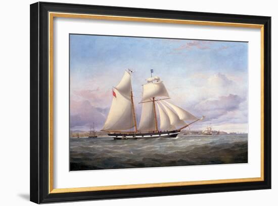 The Lancefield approaching Perch Rock Fort an Lighthouse in the Mersey, 1851-Samuel Walters-Framed Giclee Print