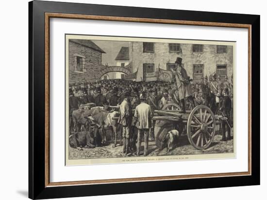 The Land League Agitation in Ireland, a Sheriff's Sale of Cattle, to Pay Rent-Aloysius O'Kelly-Framed Giclee Print