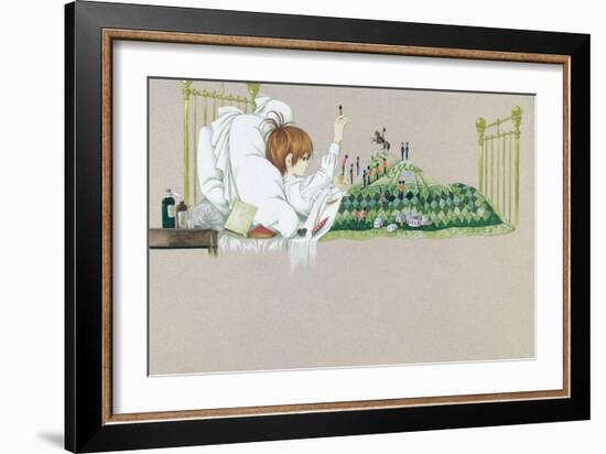 The Land of Counterpane, Winter Time, from 'A Child's Garden of Verses' by-Janet and Anne Johnstone-Framed Giclee Print