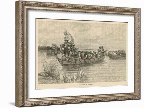 The Landing of Cadillac-Howard Pyle-Framed Giclee Print