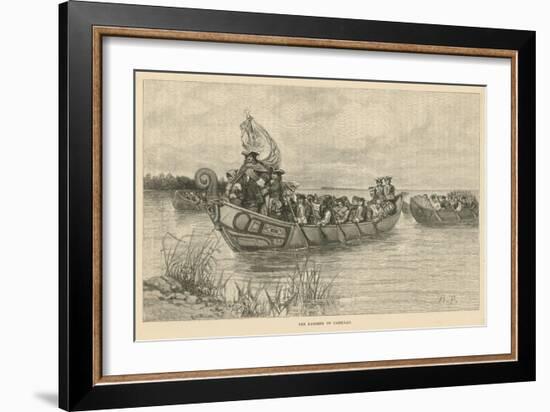 The Landing of Cadillac-Howard Pyle-Framed Giclee Print