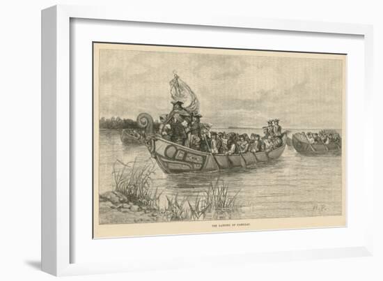 The Landing of Cadillac-Howard Pyle-Framed Giclee Print