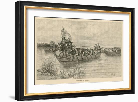 The Landing of Cadillac-Howard Pyle-Framed Giclee Print