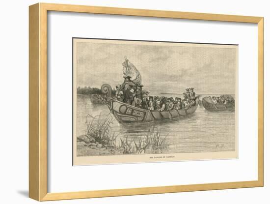The Landing of Cadillac-Howard Pyle-Framed Giclee Print