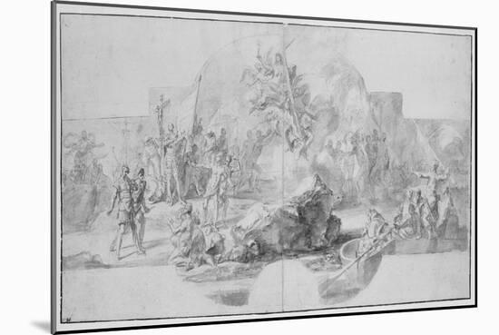 The Landing of Columbus in America, 1715-1716-Francesco Solimena-Mounted Giclee Print