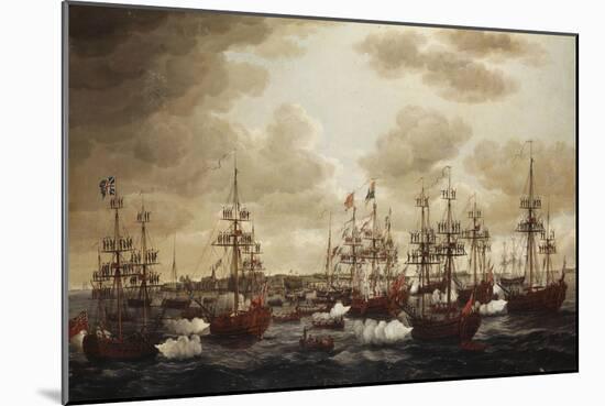 The Landing of Princess Charlotte at Harwich in 1761, 1762-John the Elder Cleveley-Mounted Giclee Print