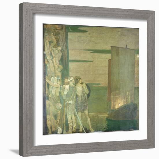 The Landing of St Patrick in Ireland, 1912-Frederick Cayley Robinson-Framed Giclee Print