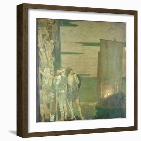 The Landing of St Patrick in Ireland, 1912-Frederick Cayley Robinson-Framed Giclee Print