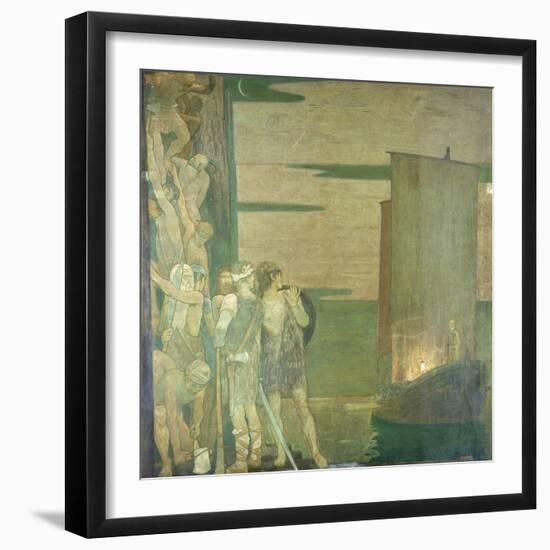 The Landing of St Patrick in Ireland, 1912-Frederick Cayley Robinson-Framed Giclee Print