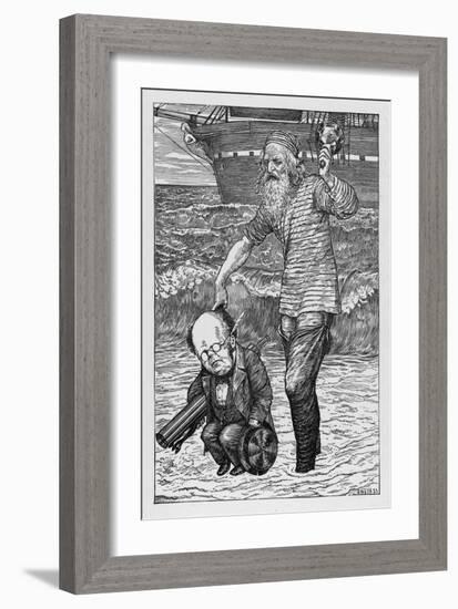 The Landing of the Hunters-Henry Holiday-Framed Art Print