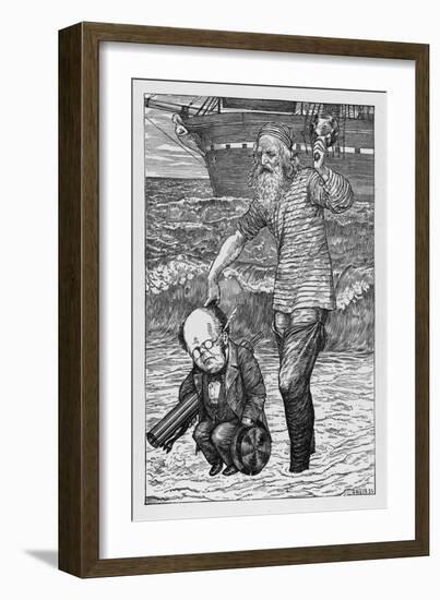 The Landing of the Hunters-Henry Holiday-Framed Art Print