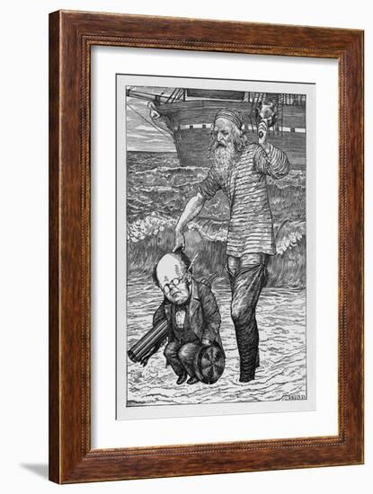 The Landing of the Hunters-Henry Holiday-Framed Art Print