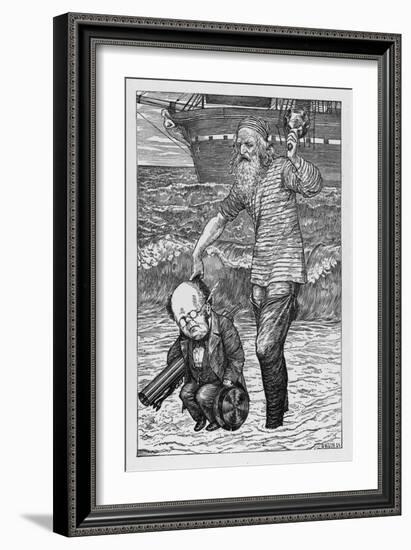 The Landing of the Hunters-Henry Holiday-Framed Art Print