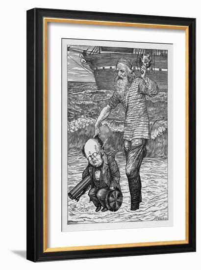 The Landing of the Hunters-Henry Holiday-Framed Art Print