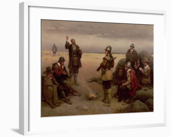 The Landing of the Pilgrim Fathers, 1620-George Henry Boughton-Framed Giclee Print