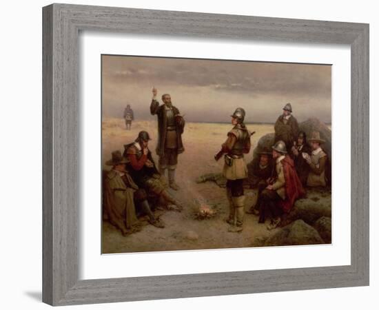 The Landing of the Pilgrim Fathers, 1620-George Henry Boughton-Framed Giclee Print