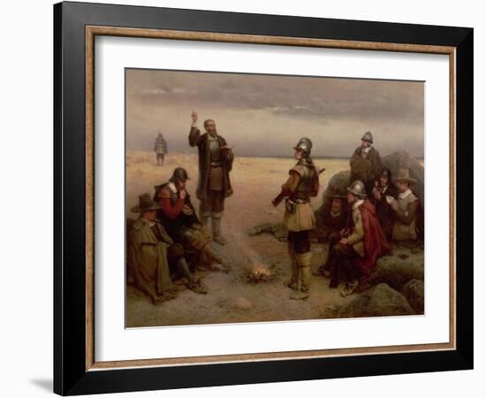 The Landing of the Pilgrim Fathers, 1620-George Henry Boughton-Framed Giclee Print