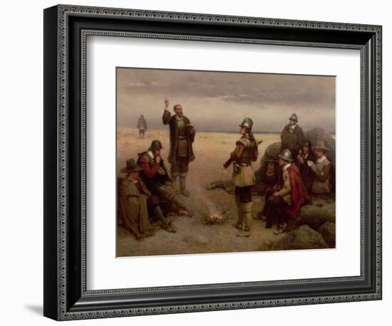 The Landing of the Pilgrim Fathers, 1620-George Henry Boughton-Framed Giclee Print