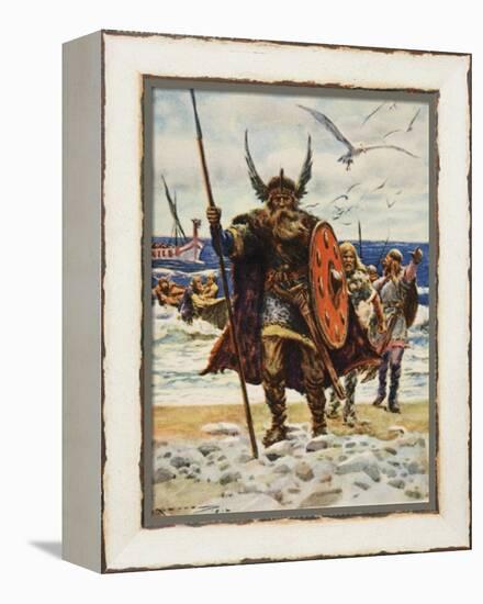 The Landing of the Vikings-Arthur C. Michael-Framed Premier Image Canvas