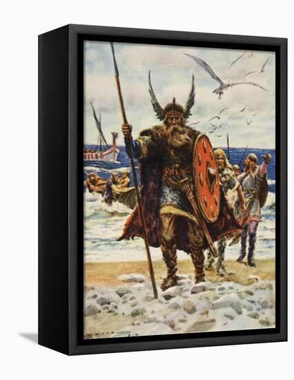 The Landing of the Vikings-Arthur C. Michael-Framed Premier Image Canvas