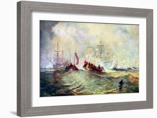 The Landing of William of Orange at Torbay, 1688, C1920-J. M. W. Turner-Framed Giclee Print