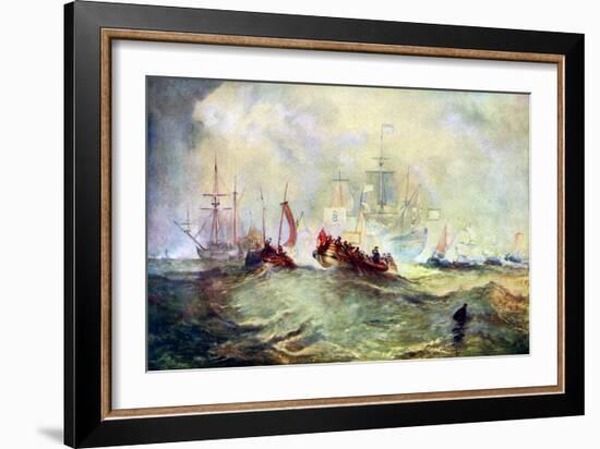 The Landing of William of Orange at Torbay, 1688, C1920-J. M. W. Turner-Framed Giclee Print