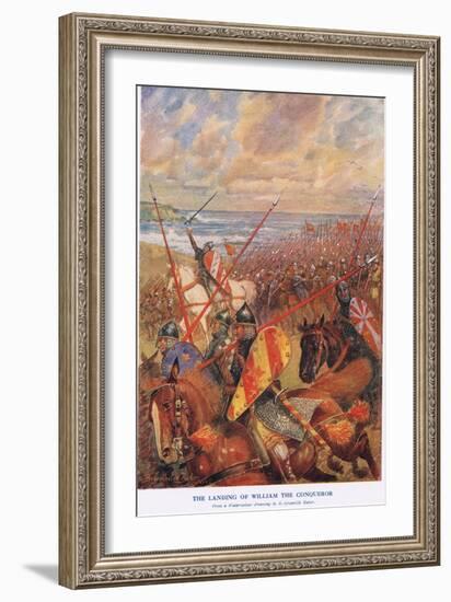 The Landing of William the Conqueror-Bernard Granville-Baker-Framed Giclee Print