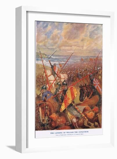 The Landing of William the Conqueror-Bernard Granville-Baker-Framed Giclee Print