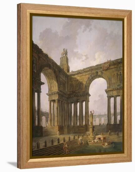 The Landing Place, 1787-88-Hubert Robert-Framed Premier Image Canvas