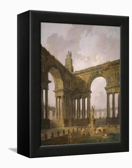 The Landing Place, 1787-88-Hubert Robert-Framed Premier Image Canvas