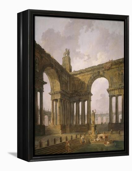 The Landing Place, 1787-88-Hubert Robert-Framed Premier Image Canvas